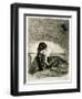 Reading by Lamplight, 1858-James Abbott McNeill Whistler-Framed Giclee Print