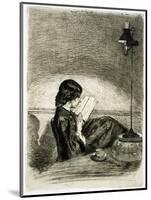 Reading by Lamplight, 1858-James Abbott McNeill Whistler-Mounted Giclee Print