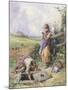 Reading by the Well-Myles Birket Foster-Mounted Giclee Print