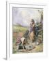 Reading by the Well-Myles Birket Foster-Framed Giclee Print