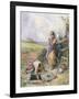 Reading by the Well-Myles Birket Foster-Framed Giclee Print