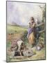 Reading by the Well-Myles Birket Foster-Mounted Giclee Print