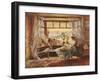 Reading by the window, Hasti-Charles James Lewis-Framed Art Print