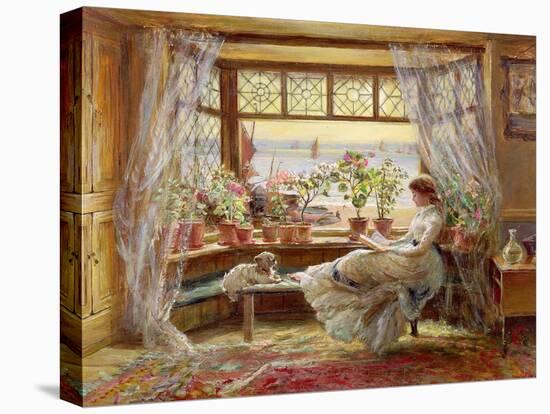 Reading by the Window, Hastings-Charles James Lewis-Stretched Canvas