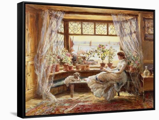 Reading by the Window, Hastings-Charles James Lewis-Framed Stretched Canvas