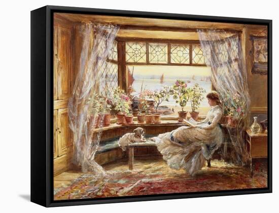 Reading by the Window, Hastings-Charles James Lewis-Framed Stretched Canvas