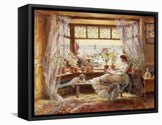 Reading by the Window, Hastings-Charles James Lewis-Framed Stretched Canvas