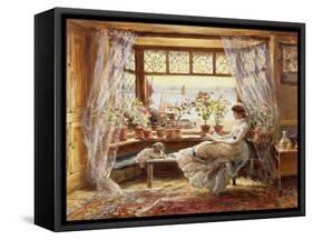 Reading by the Window, Hastings-Charles James Lewis-Framed Stretched Canvas