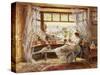 Reading by the Window, Hastings-Charles James Lewis-Stretched Canvas