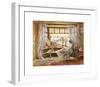 Reading by the Window-Charles James Lewis-Framed Premium Giclee Print
