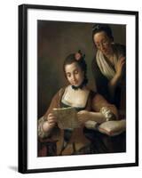 Reading, C1727-1760-Pietro Rotari-Framed Giclee Print