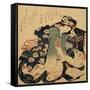 Reading, C1822-Katsushika Hokusai-Framed Stretched Canvas