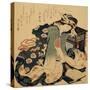 Reading, C1822-Katsushika Hokusai-Stretched Canvas