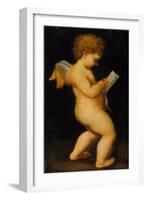 Reading Cherub-Antonio Allegri da Correggio (After)-Framed Giclee Print