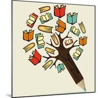 Reading Education - Pencil Tree-cienpies-Mounted Art Print