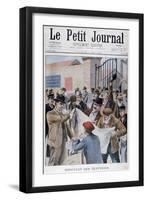 Reading Election Results in the Ewspaper, Paris, 1902-null-Framed Giclee Print