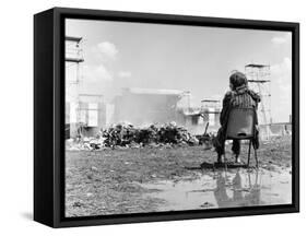 Reading Festival 1971-David White-Framed Stretched Canvas