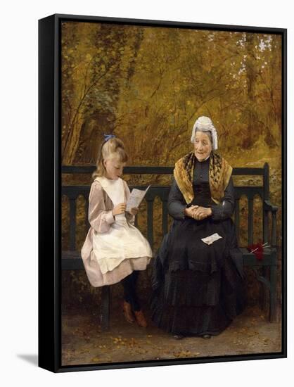 Reading for Grandmother-James Hayllar-Framed Stretched Canvas