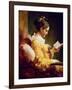 Reading Girl, 1776-Jean-Honoré Fragonard-Framed Giclee Print