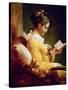 Reading Girl, 1776-Jean-Honoré Fragonard-Stretched Canvas