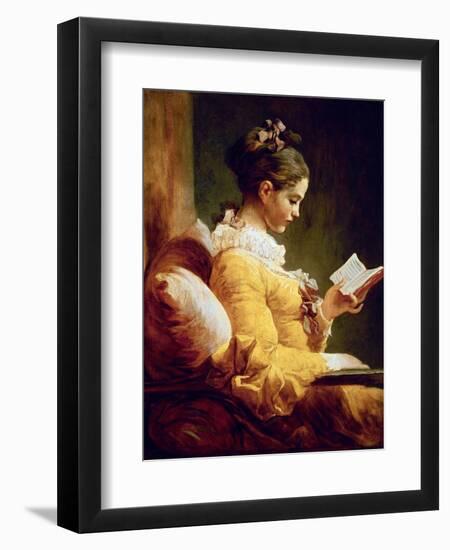 Reading Girl, 1776-Jean-Honoré Fragonard-Framed Premium Giclee Print