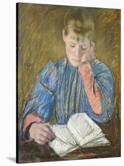 Reading Girl, 1894-Mary Cassatt-Stretched Canvas