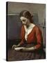 Reading Girl, C. 1845-50-Jean-Baptiste-Camille Corot-Stretched Canvas