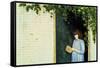 Reading Girl-Ditz-Framed Stretched Canvas