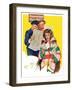 "Reading Her Mail,"February 22, 1936-Ellen Pyle-Framed Giclee Print