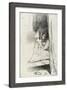 Reading in Bed (The Slipper) 1858-James Abbott McNeill Whistler-Framed Giclee Print