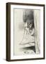 Reading in Bed (The Slipper) 1858-James Abbott McNeill Whistler-Framed Giclee Print