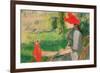 Reading in the Garden; or Woman in Red Hat, C. 1880-1882 (Pastel and Charcoal on Canvas)-Eva Gonzales-Framed Giclee Print