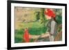 Reading in the Garden; or Woman in Red Hat, C. 1880-1882 (Pastel and Charcoal on Canvas)-Eva Gonzales-Framed Giclee Print