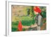 Reading in the Garden; or Woman in Red Hat, C. 1880-1882 (Pastel and Charcoal on Canvas)-Eva Gonzales-Framed Giclee Print