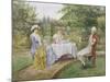 Reading in the Garden-William A. Breakspeare-Mounted Giclee Print