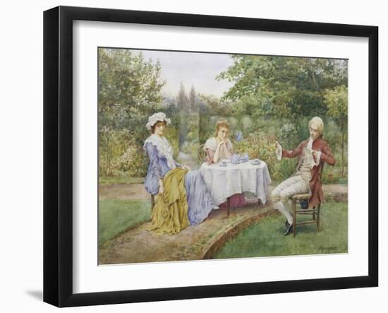 Reading in the Garden-William A. Breakspeare-Framed Giclee Print