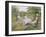 Reading in the Garden-William A. Breakspeare-Framed Giclee Print