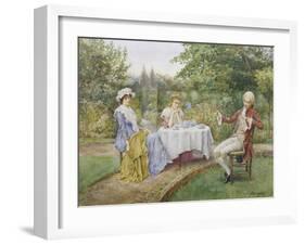 Reading in the Garden-William A. Breakspeare-Framed Giclee Print