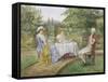 Reading in the Garden-William A. Breakspeare-Framed Stretched Canvas