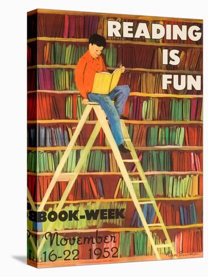 Reading Is Fun Poster-Roger Duvoisin-Stretched Canvas