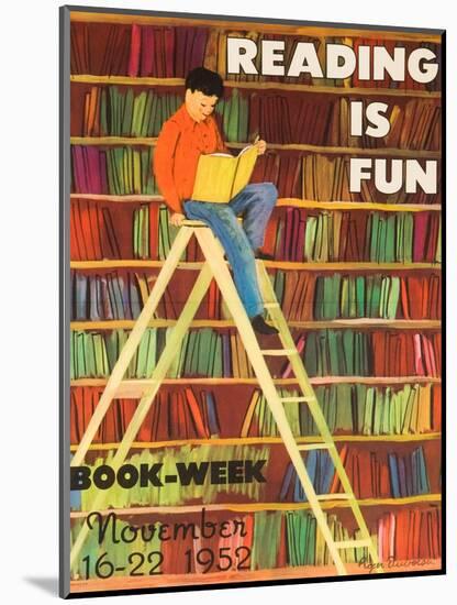 Reading Is Fun Poster-Roger Duvoisin-Mounted Giclee Print