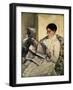 Reading Le Figaro, 1878-Mary Cassatt-Framed Giclee Print