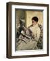 Reading Le Figaro, 1878-Mary Cassatt-Framed Premium Giclee Print