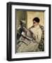 Reading Le Figaro, 1878-Mary Cassatt-Framed Premium Giclee Print