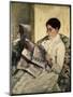 Reading Le Figaro, 1878-Mary Cassatt-Mounted Premium Giclee Print