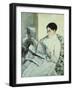 Reading "Le Figaro"-Mary Cassatt-Framed Giclee Print