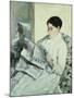 Reading "Le Figaro"-Mary Cassatt-Mounted Giclee Print