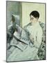 Reading "Le Figaro"-Mary Cassatt-Mounted Giclee Print