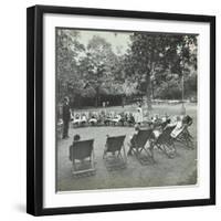 Reading Lesson Outside, Bostall Woods Open Air School, London, 1907-null-Framed Photographic Print