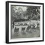 Reading Lesson Outside, Bostall Woods Open Air School, London, 1907-null-Framed Photographic Print